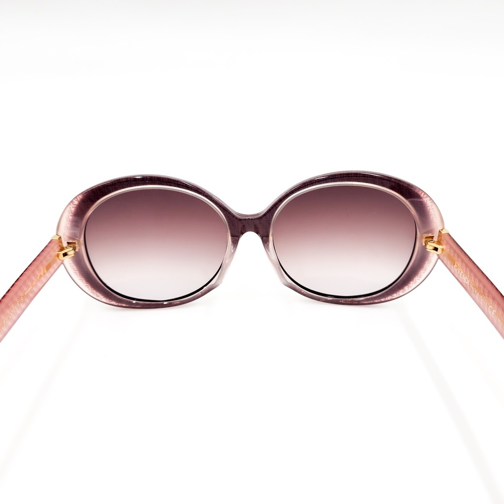 Fendi Oval Oversized Burgundy Logo Designer FF 7PHK8 Sunglasses - Picture 5 of 10